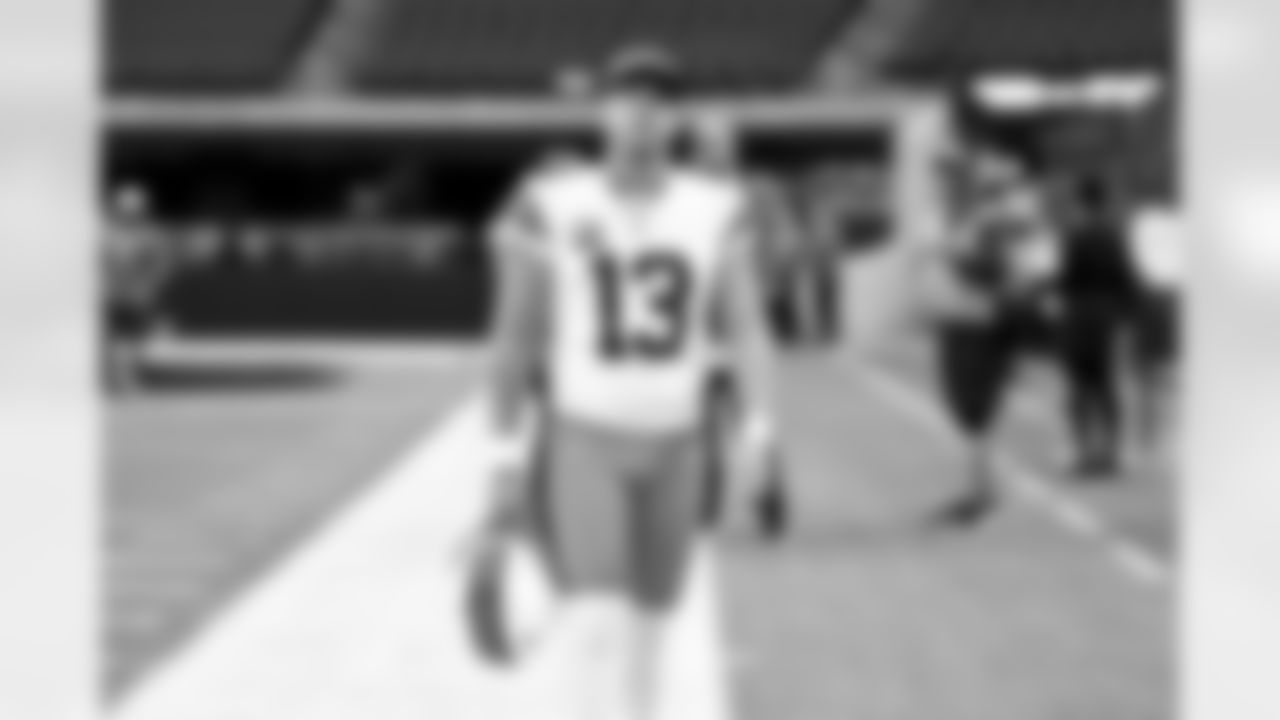 Punter Corey Bojorquez (13) before a NFL football game between the Cleveland Browns and Las Vegas Raiders on November 23, 2025 at Allegiant Stadium.