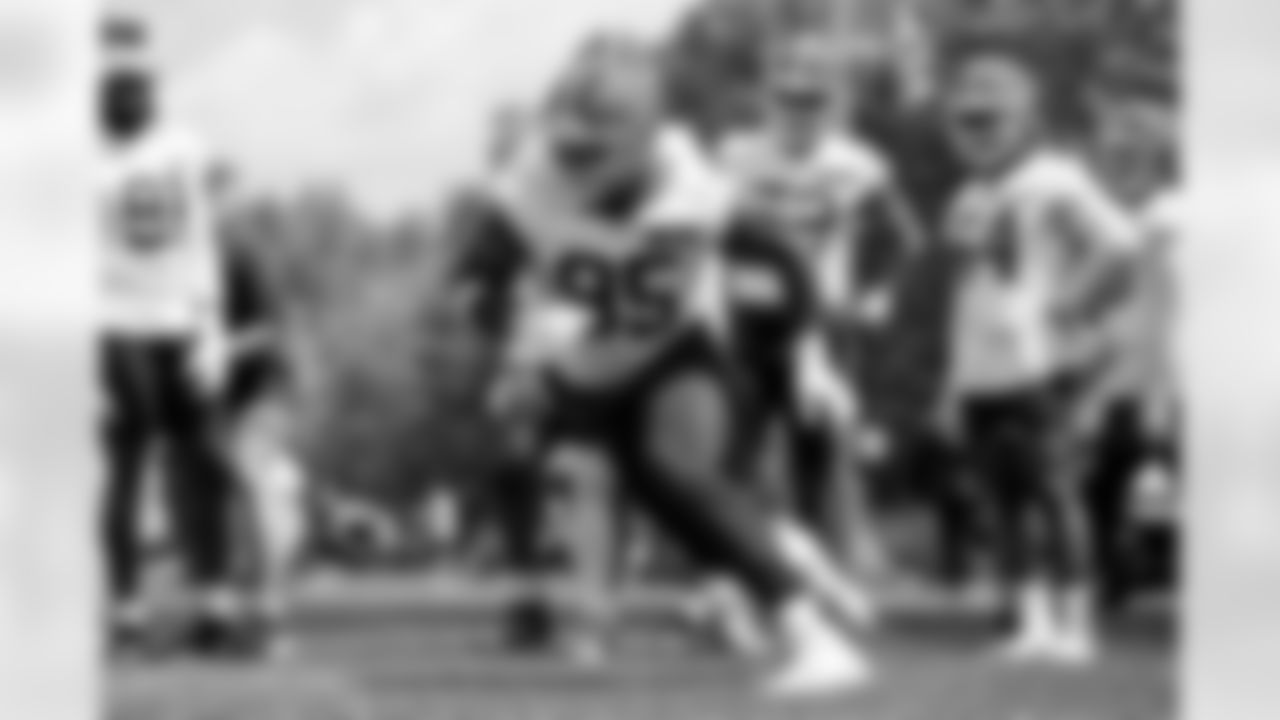 Defensive end Myles Garrett (95) during the first day of mandatory minicamp at CrossCountry Mortgage Campus on June 10, 2025.