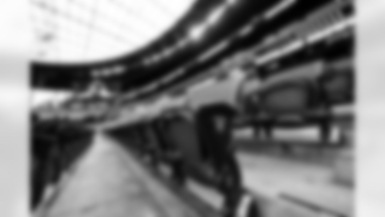 The stadium before a NFL football game between the Cleveland Browns and Las Vegas Raiders on November 23, 2025 at Allegiant Stadium.