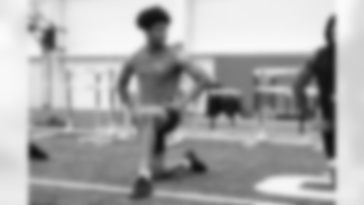 Cornerback Greg Newsome II (0) during a workout in Phase I of the offseason at CrossCountry Mortgage Campus on April 29, 2025.