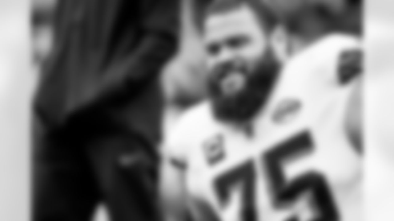 Offensive guard Joel Bitonio (75) before a NFL football game between the Kansas City Chiefs and Cleveland Browns on December 15, 2024 at Huntington Bank Field. The Browns lost 7-21.