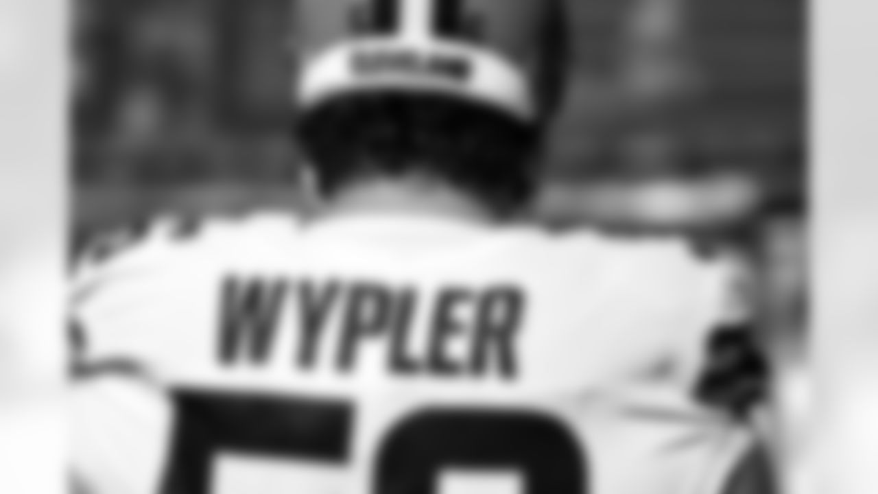 Center Luke Wypler (56) before a NFL football game between the Cleveland Browns and New England Patriots on October 26, 2025 at Gillette Stadium.