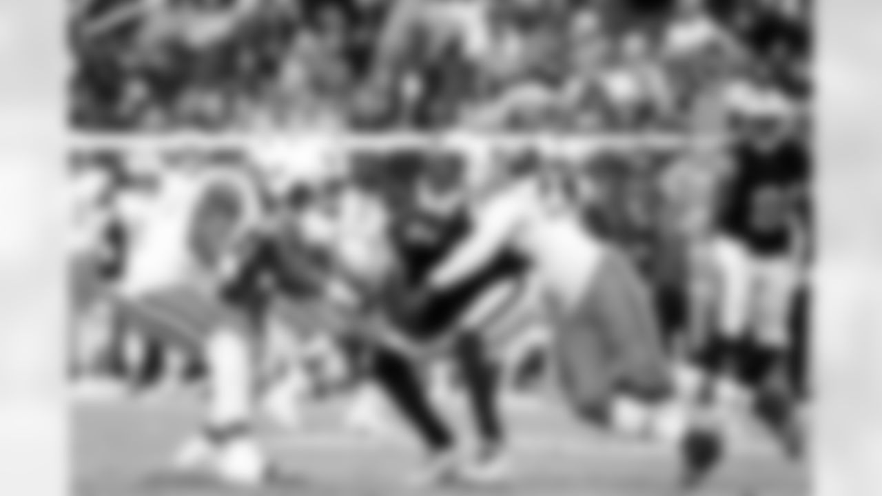 Defensive tackle Mike Hall Jr. (51) and Defensive end Isaiah McGuire (57) during a NFL football game between the Cleveland Browns and Las Vegas Raiders on November 23, 2025 at Allegiant Stadium.