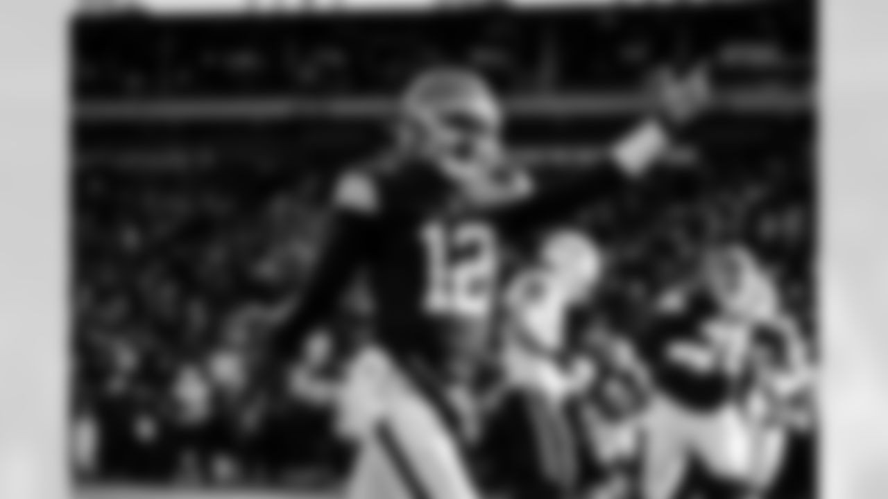 Quarterback Shedeur Sanders (12) during a NFL football game between the Buffalo Bills and Cleveland Browns on December 21, 2025 at Huntington Bank Field.