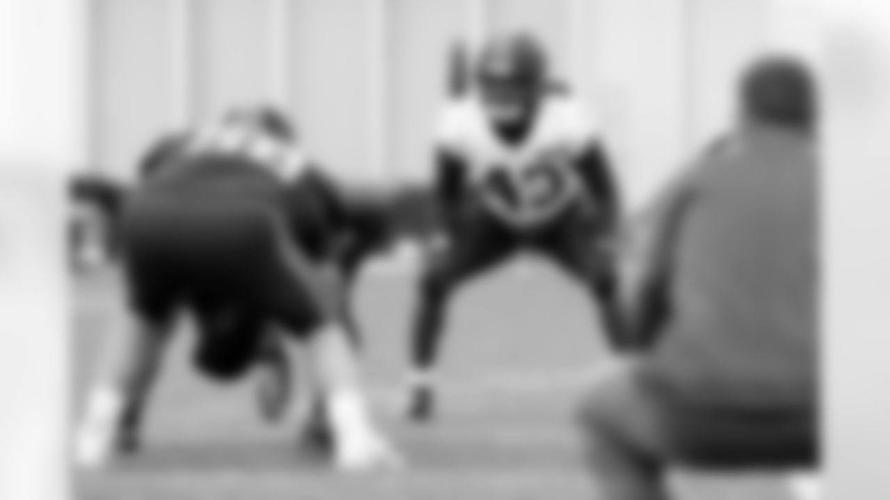 Linebacker Mohamoud Diabate (43) during practice at CrossCountry Mortgage Campus on October 15, 2025.