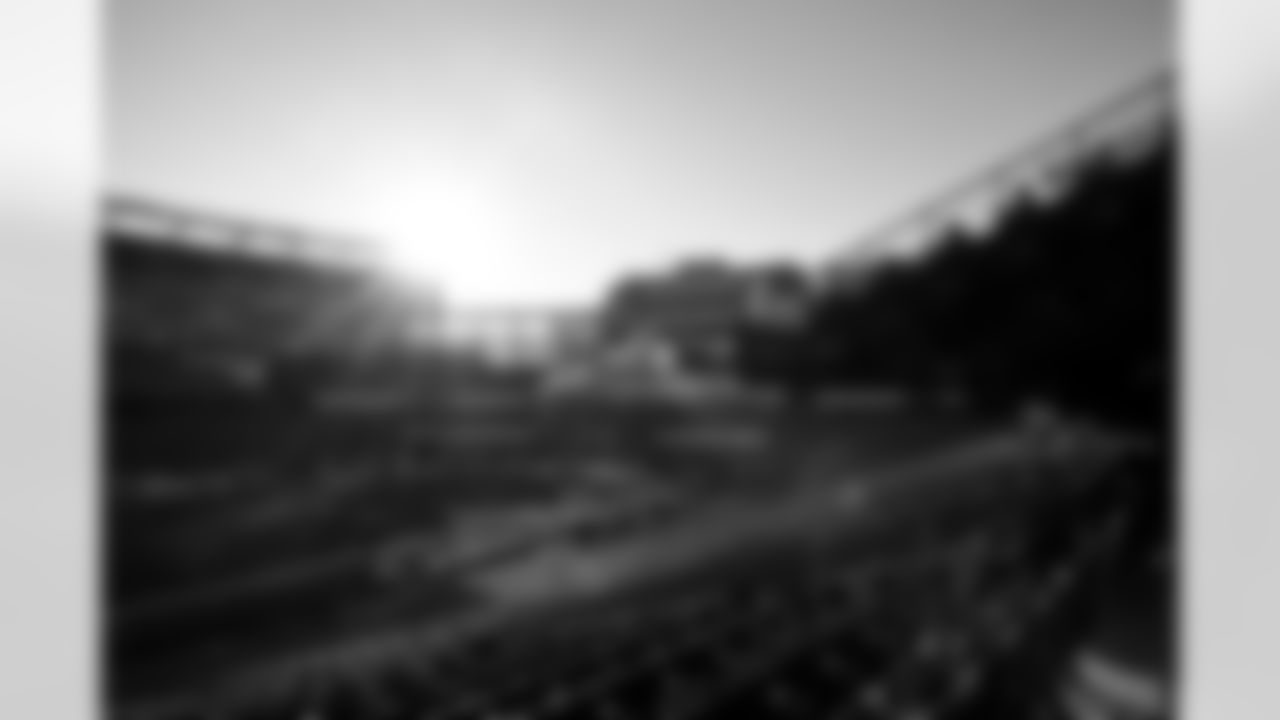 The stadium before a NFL football game between the Cleveland Browns and New England Patriots on October 26, 2025 at Gillette Stadium.