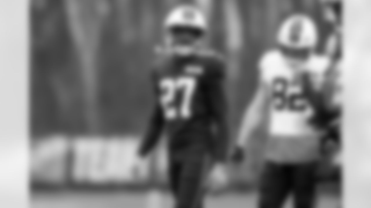 Cornerback Sam Webb (27) during practice at CrossCountry Mortgage Campus on November 19, 2025.