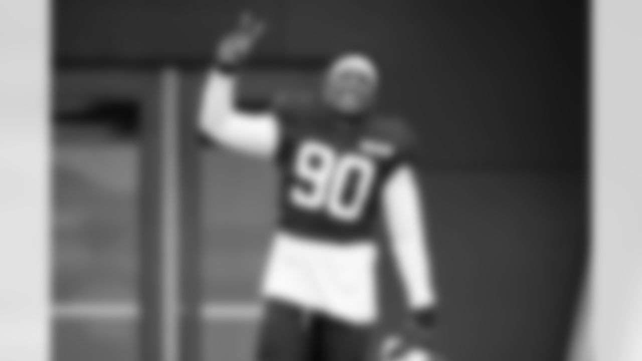 Defensive end Isaiah McGuire (57) during practice at CrossCountry Mortgage Campus on November 19, 2025.