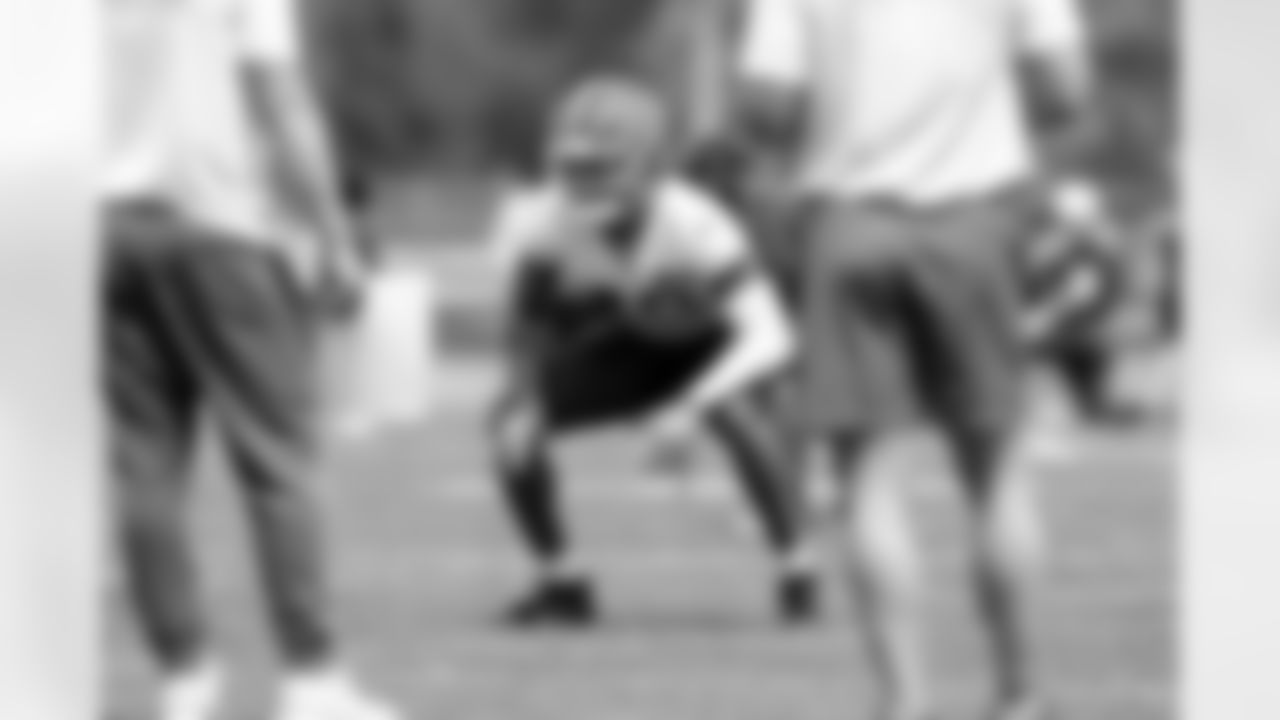Linebacker Mohamoud Diabate (43) during the fourth day of OTAs at CrossCountry Mortgage Campus on June 3, 2025.