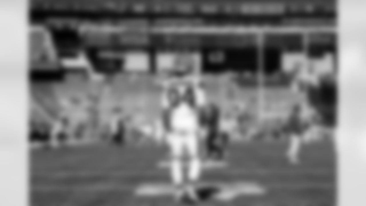 Wide receiver Gage Larvadain (84) before a NFL football game between the Cleveland Browns and New England Patriots on October 26, 2025 at Gillette Stadium.