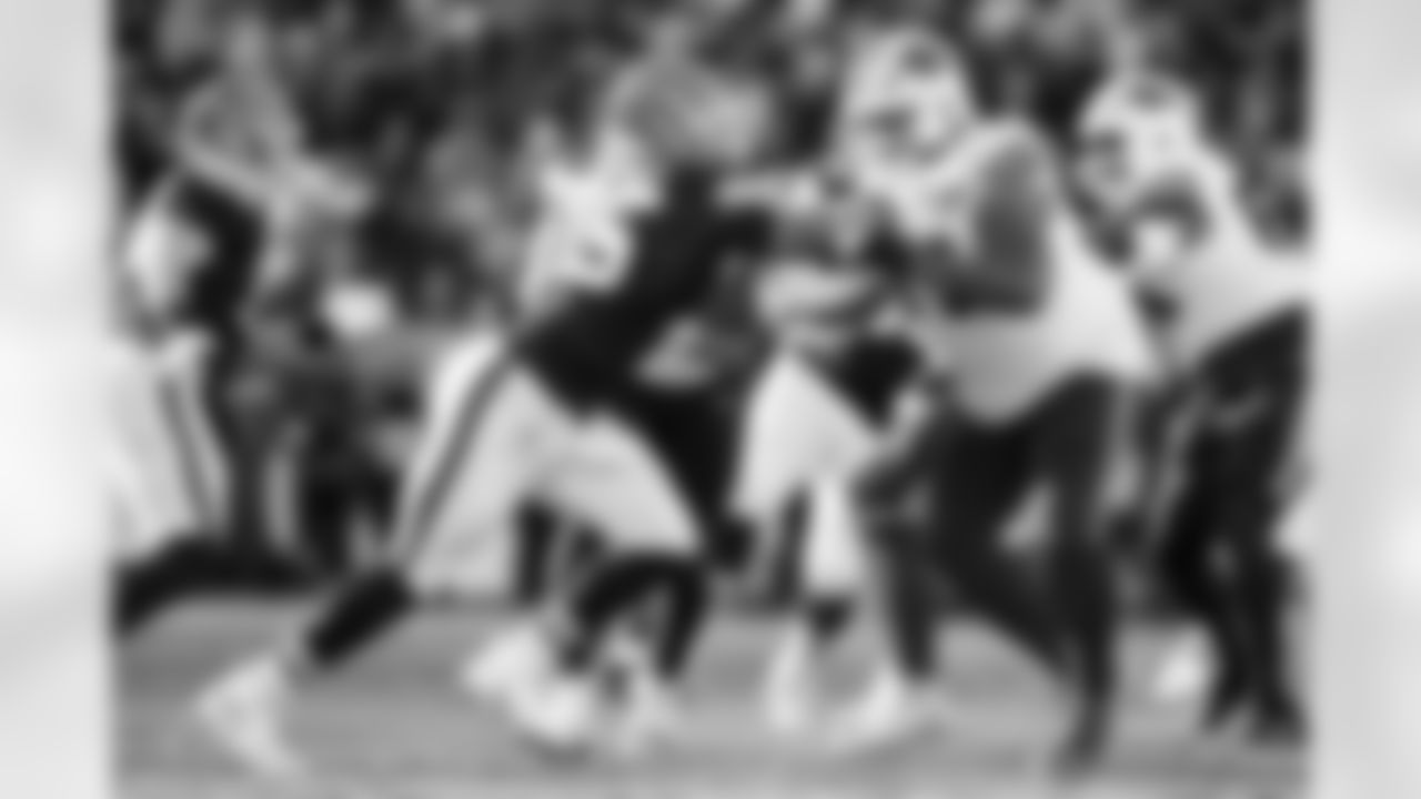 Defensive end Myles Garrett (95) during a NFL football game between the Buffalo Bills and Cleveland Browns on December 21, 2025 at Huntington Bank Field.