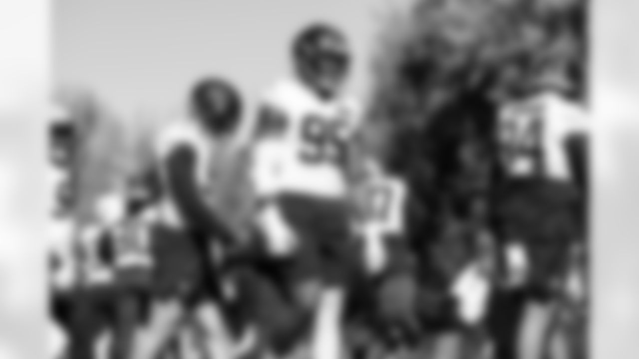 Defensive end Myles Garrett (95) during practice at CrossCountry Mortgage Campus on October 16, 2025.
