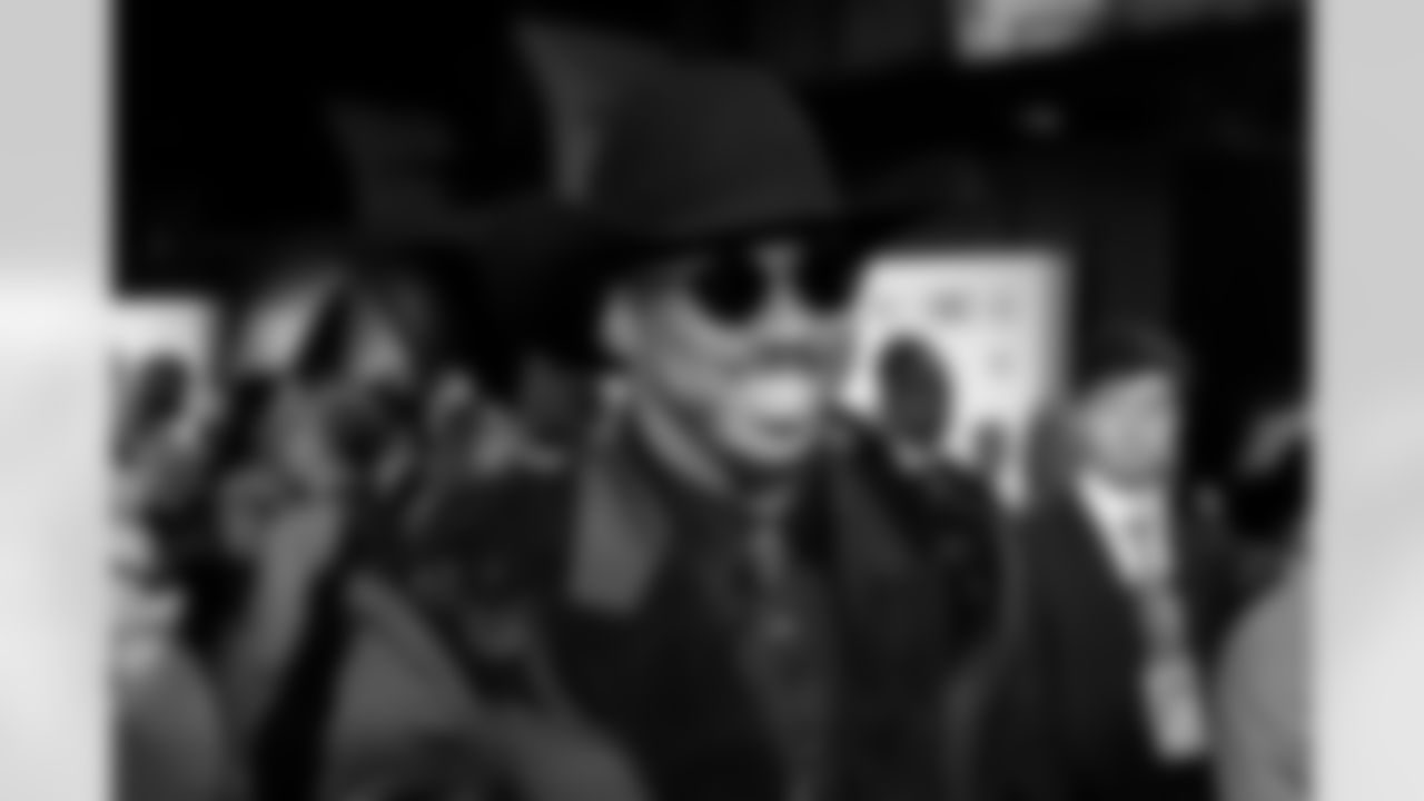 Defensive end Myles Garrett (95) on the red carpet before the 2026 NFL Honors at the Palace of Fine Arts in San Francisco on February 5, 2026.