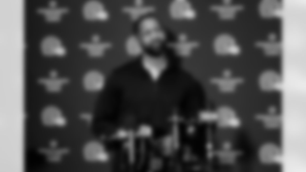 Executive Vice President of Football Operations and General Manager Andrew Berry speaks to the media after Head Coach Todd Monken's Introductory Press Conference at CrossCountry Mortgage Campus on February 3, 2026.