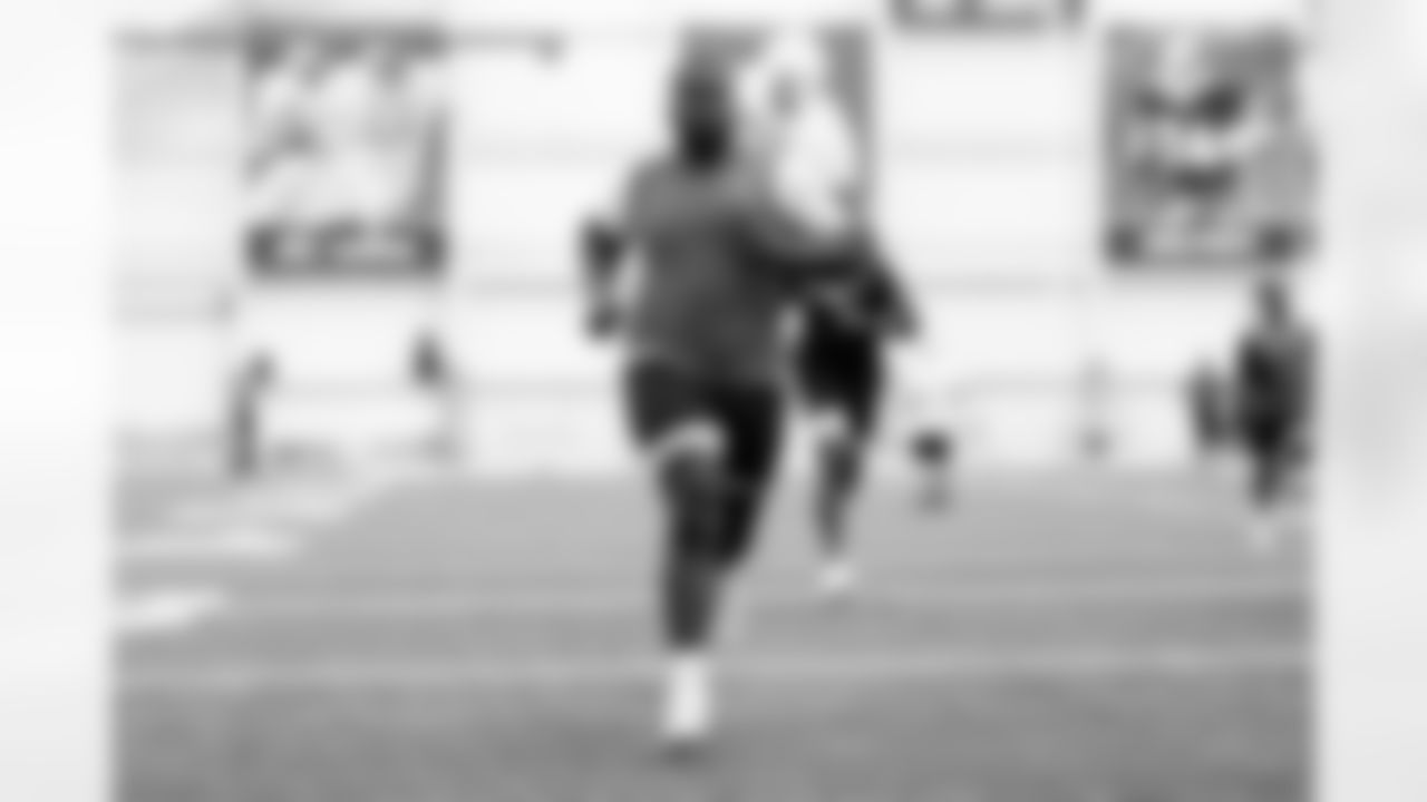 Defensive end Sam Kamara (92) during a workout in Phase I of the offseason at CrossCountry Mortgage Campus on April 23, 2025.