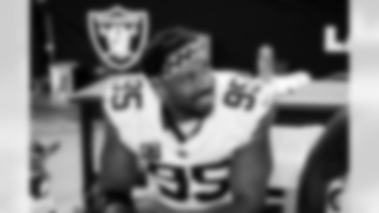 Defensive end Myles Garrett (95) during a NFL football game between the Cleveland Browns and Las Vegas Raiders on November 23, 2025 at Allegiant Stadium. The Browns won 24-10.