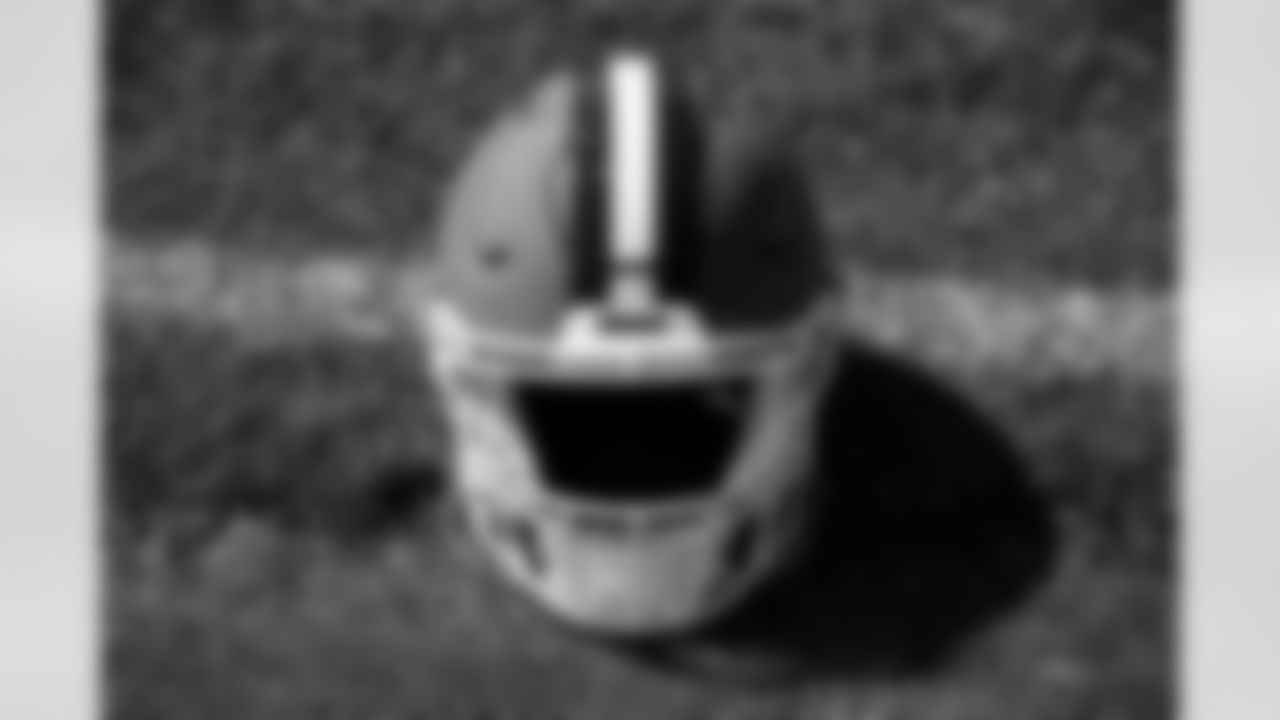 A helmet during OTA 1 at CrossCountry Mortgage Campus on May 21, 2024.