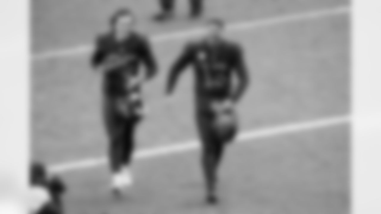 Kicker Andre Szmyt (25) and Punter Corey Bojorquez (13) after a NFL football game between the Miami Dolphins and Cleveland Browns on October 19, 2025 at Huntington Bank Field. The Browns won 31-6.