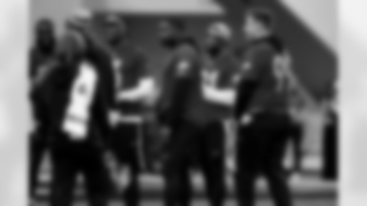 Cornerback Denzel Ward (21) and the AFC defense during the second AFC Pro Bowl Practice at the Moscone Center in San Francisco on February 2, 2026.