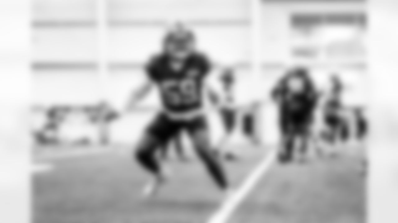 Linebacker Winston Reid (59) during practice at CrossCountry Mortgage Campus on December 5, 2024.