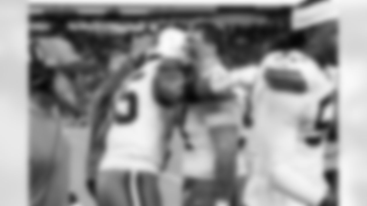 Defensive end Myles Garrett (95) and Defensive tackle Mason Graham (94) during a NFL football game between the Cleveland Browns and Las Vegas Raiders on November 23, 2025 at Allegiant Stadium. The Browns won 24-10.