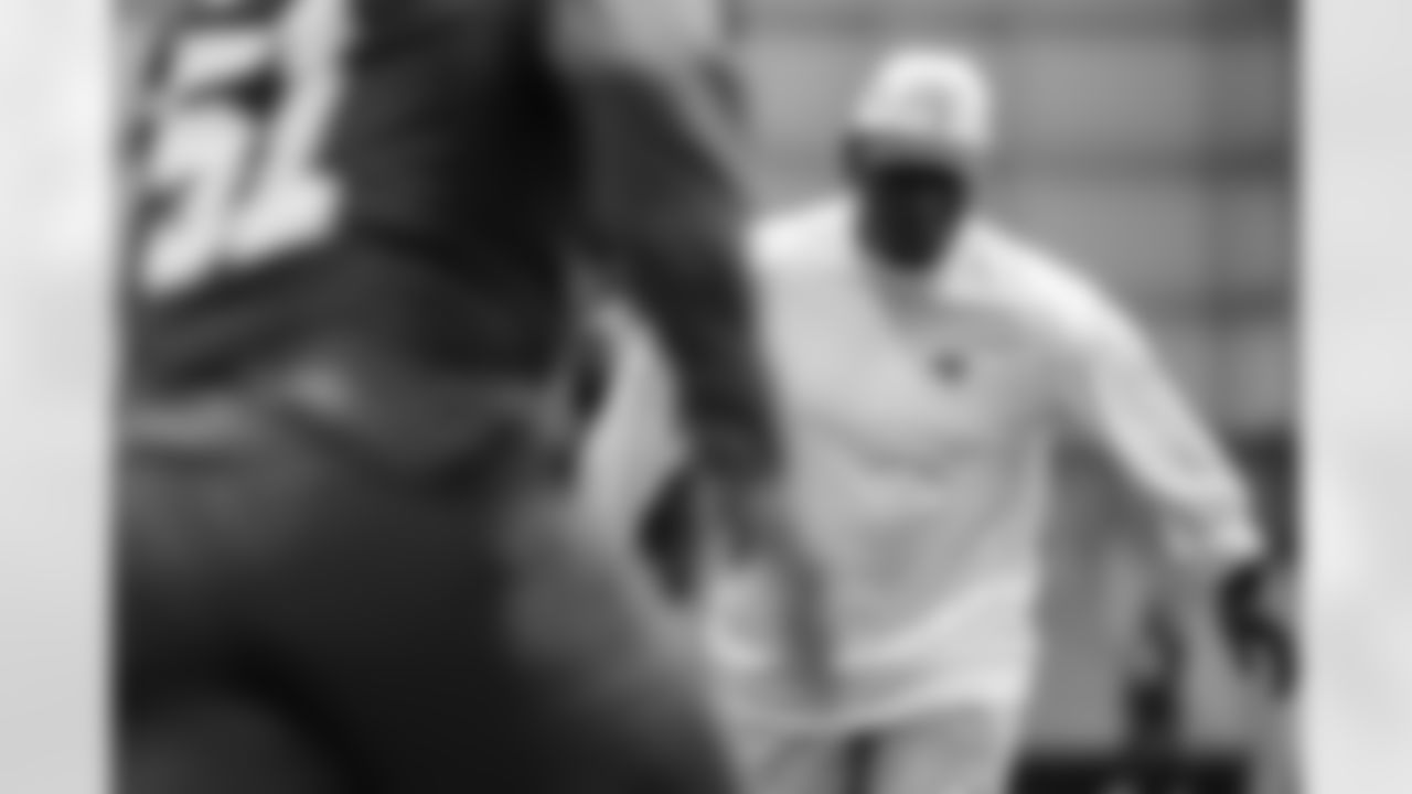 TAMPA, FL - May 12, 2025 - Defensive Line Coach Charlie Strong of the Tampa Bay Buccaneers during Phase 2 workouts at AdventHealth Training Center. Photo By Kyle Zedaker/Tampa Bay Buccaneers