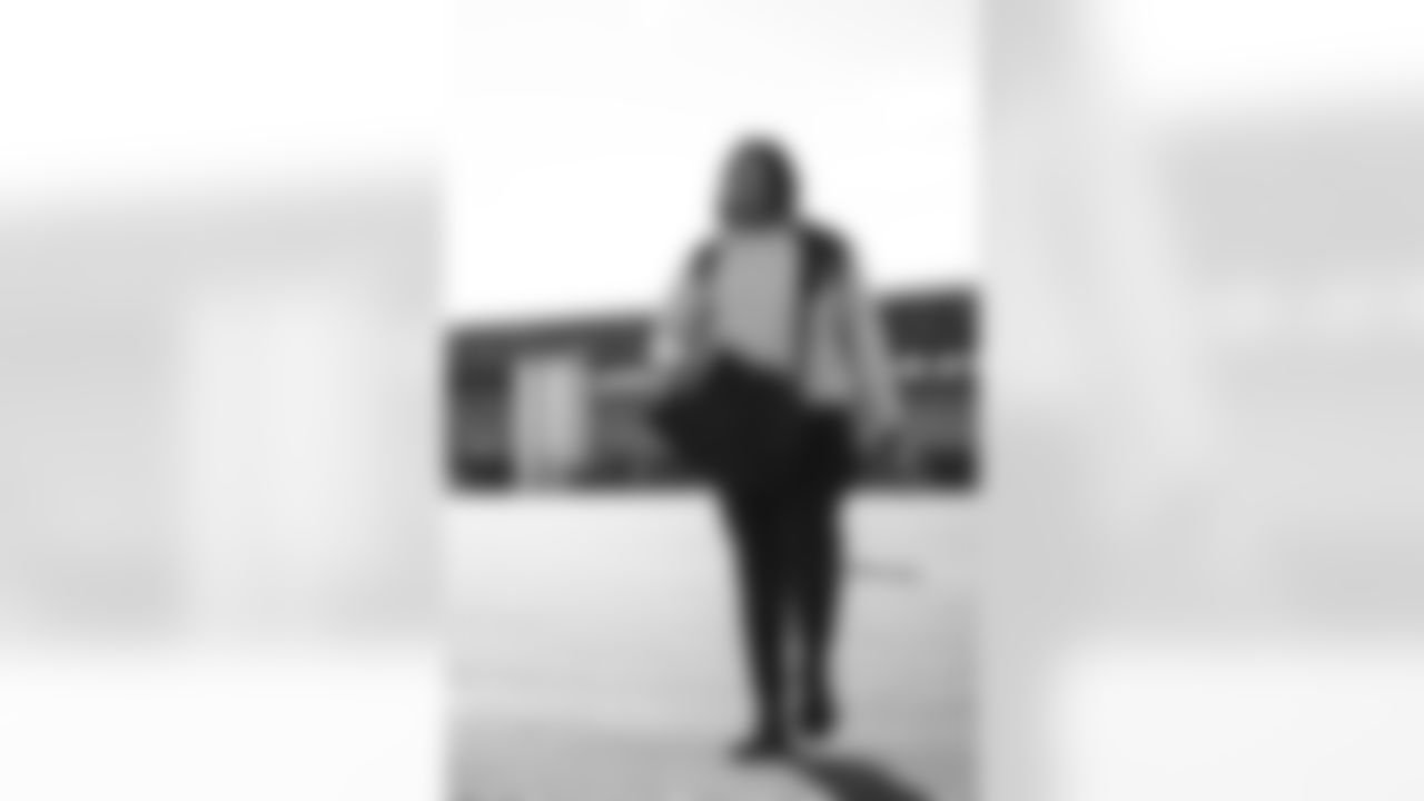 TAMPA, FL - November 22, 2025 - Guard Mike Jordan #60 of the Tampa Bay Buccaneers departs before the game against the Los Angeles Rams. Photo By Tori Richman/Tampa Bay Buccaneers