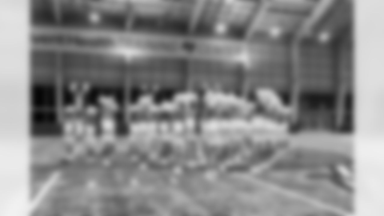 TAMPA, FL - December 09, 2025 - Tampa Bay Buccaneers Cheerleaders during Field Rehearsal at AdventHealth Training Center. Photo By Tori Richman/Tampa Bay Buccaneers