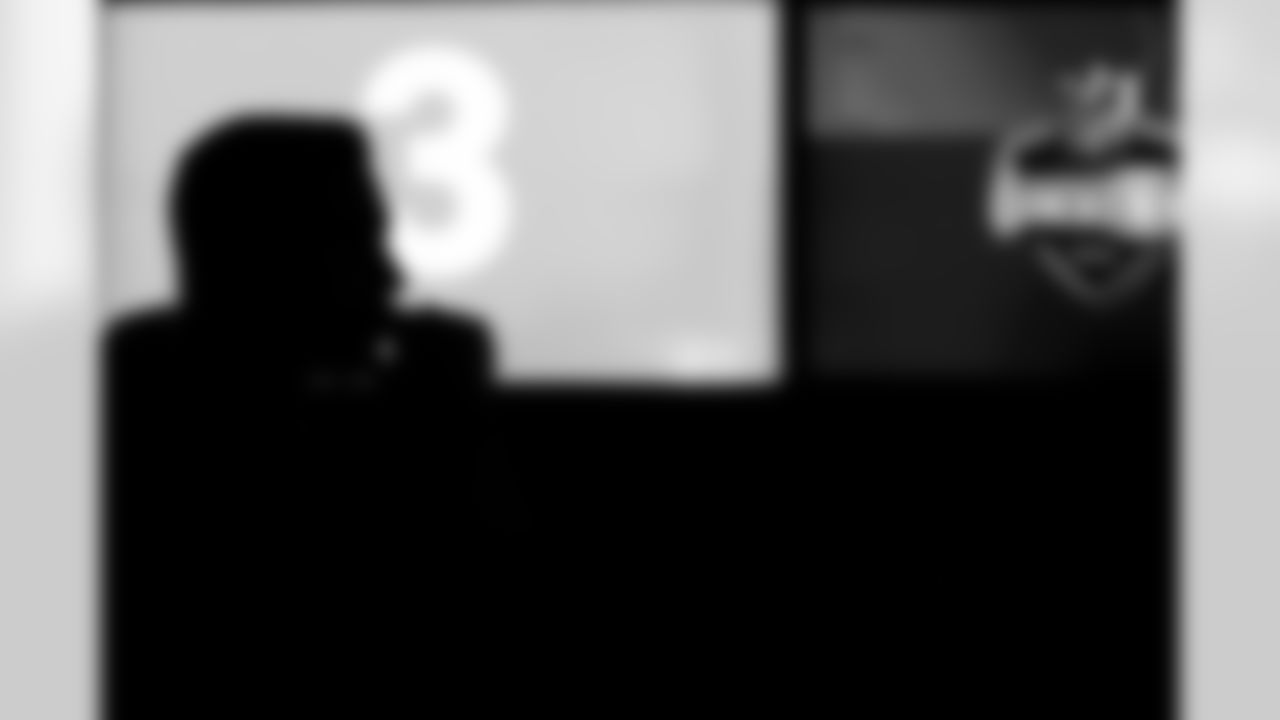 INDIANAPOLIS, IN - February 23, 2026 - Director of Player Personnel Shane Scannell at the 2026 NFL Combine at Lucas Oil Stadium. Photo By Tori Richman/Tampa Bay Buccaneers