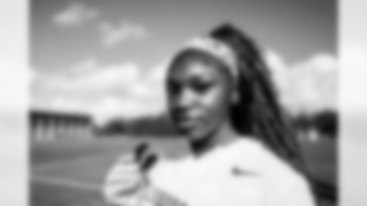 TAMPA, FL - February 12, 2026 - The 2026 Girls Flag Football Preseason Classic at AdventHealth Training Center. Photo By Tori Richman/Tampa Bay Buccaneers