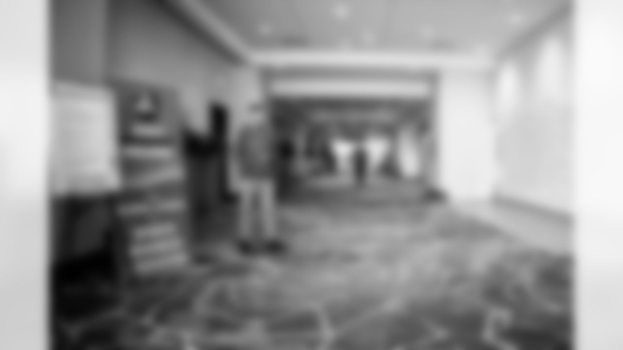 INDIANAPOLIS, IN - February 27, 2026 - College Scout Brian McLaughlin during Workouts at the 2026 NFL Combine at Lucas Oil Stadium. Photo By Tori Richman/Tampa Bay Buccaneers