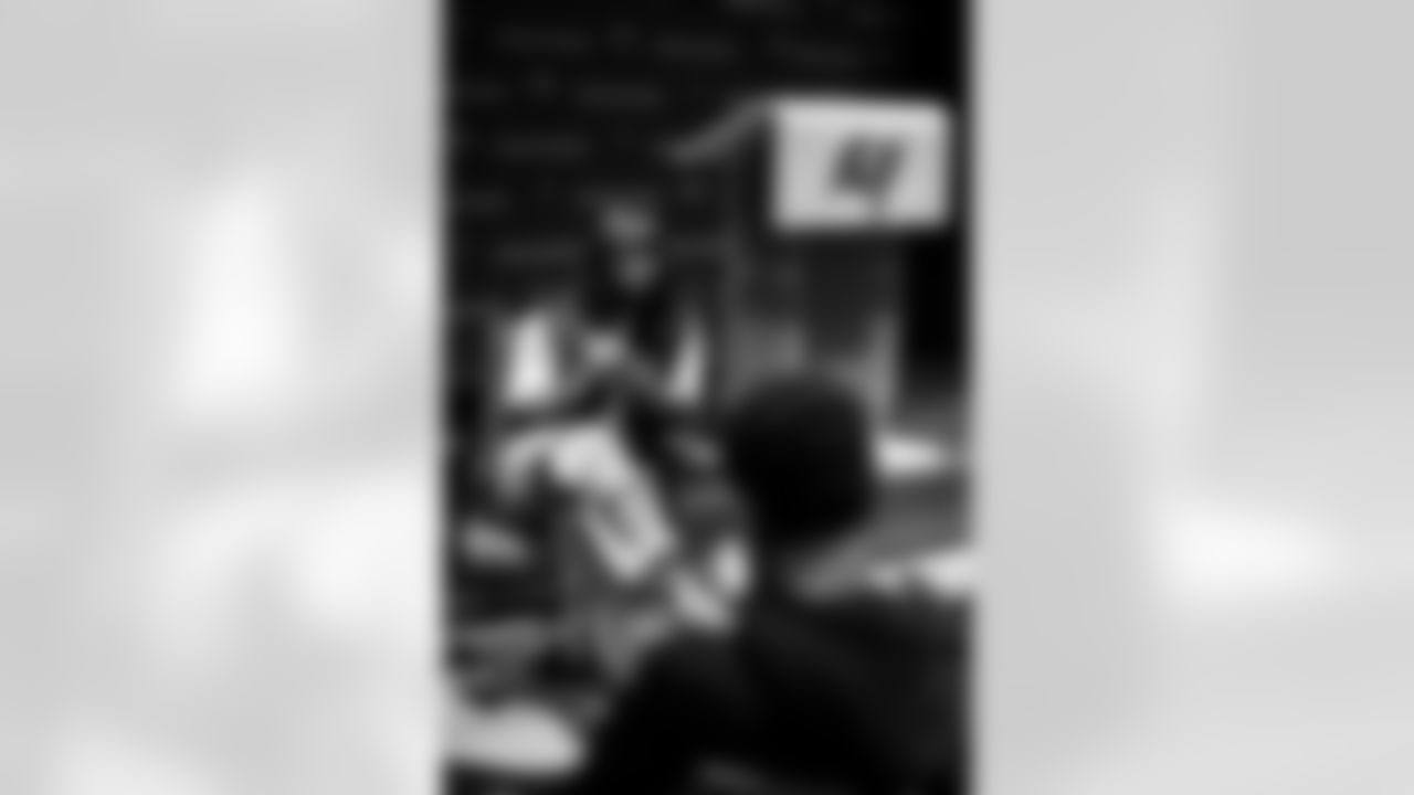 TAMPA, FL - December 16, 2025 - The final session of the Player-Student Mentoring Program at AdventHealth Training Center. Photo By Kyle Zedaker/Tampa Bay Buccaneers