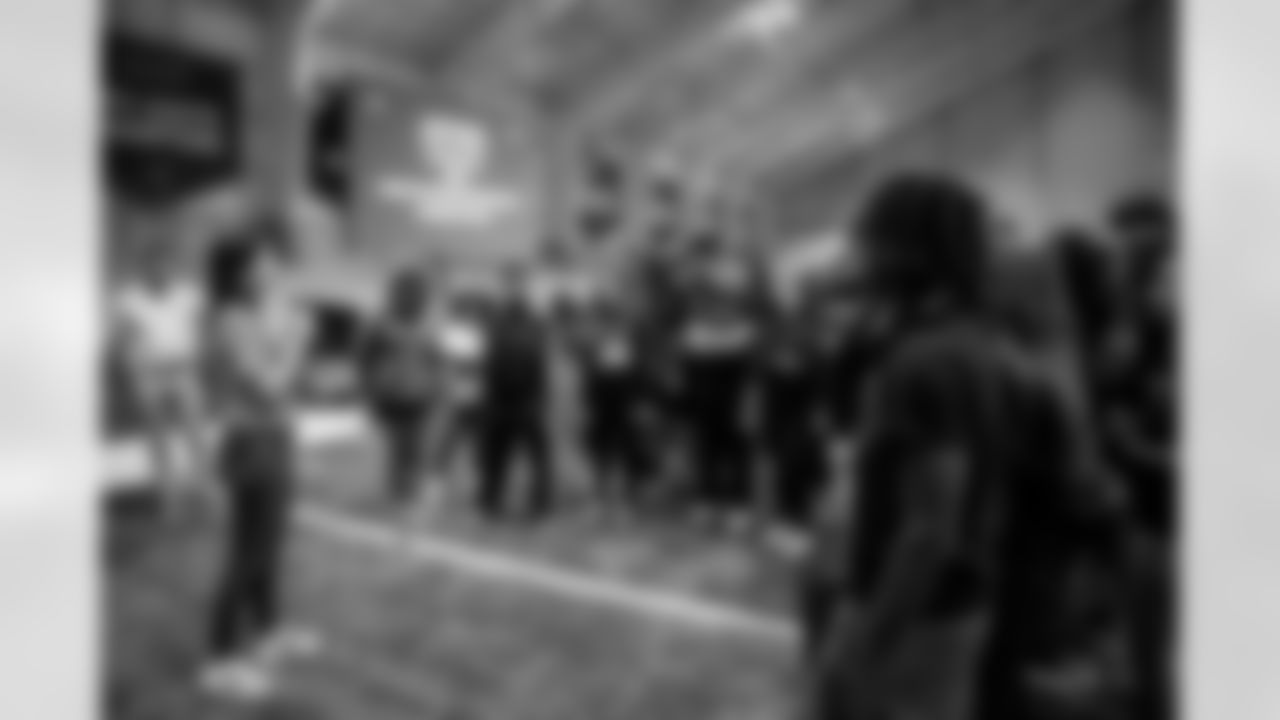 TAMPA, FL - December 16, 2025 - The final session of the Player-Student Mentoring Program at AdventHealth Training Center. Photo By Kyle Zedaker/Tampa Bay Buccaneers