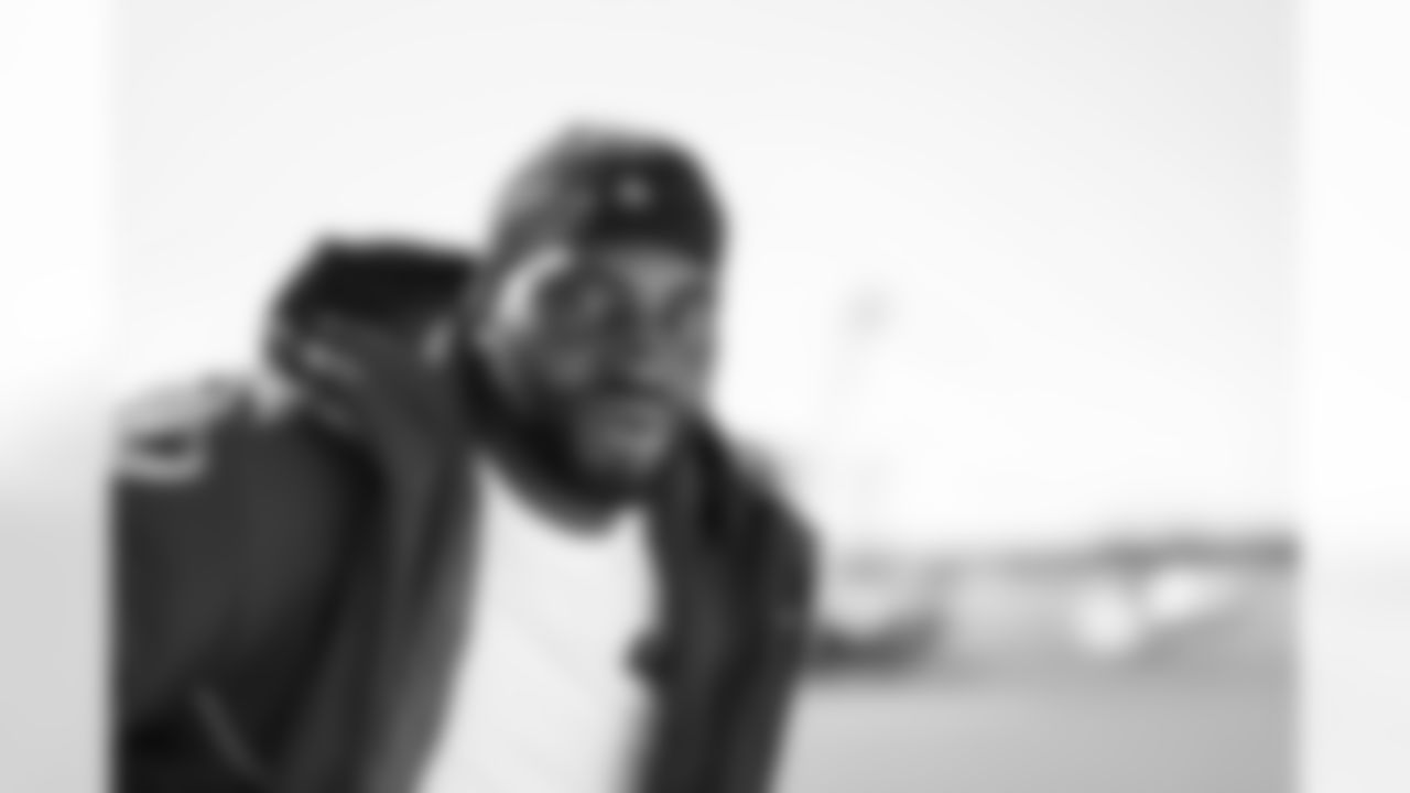 TAMPA, FL - November 15, 2025 - Offensive Tackle Benjamin Chukwuma #70 of the Tampa Bay Buccaneers departs before the Bucs' game against the Buffalo Bills. Photo By Tori Richman/Tampa Bay Buccaneers