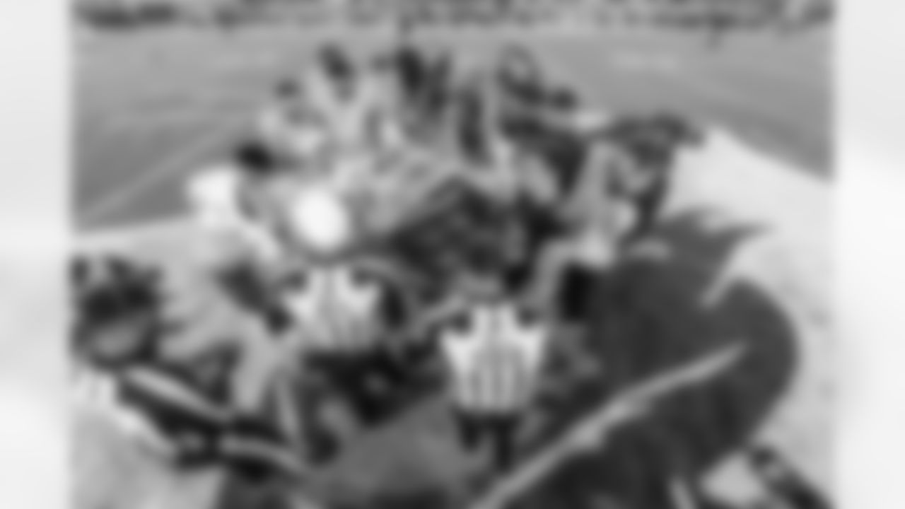 TAMPA, FL - December 11, 2025 - The Tampa Bay Buccaneers and Atlanta Falcons during a regular season game at Raymond James Stadium. The Bucs lost the game, 29-28. Photo By Mike Carlson/Tampa Bay Buccaneers