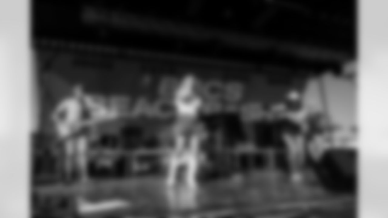 ST. PETE BEACH, FL - April 26, 2025 - Pirate Flag performs during Bucs Beach Bash. Photo By Dave Pullis/Tampa Bay Buccaneers