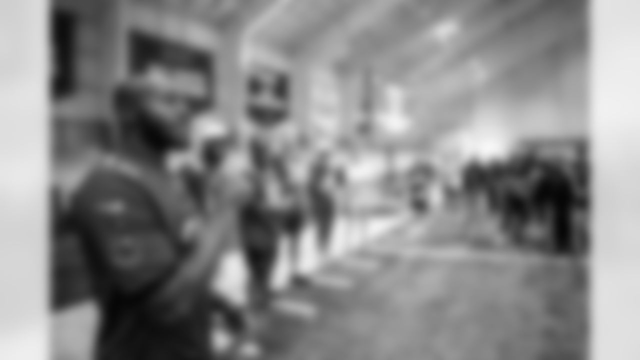 TAMPA, FL - December 16, 2025 - The final session of the Player-Student Mentoring Program at AdventHealth Training Center. Photo By Kyle Zedaker/Tampa Bay Buccaneers