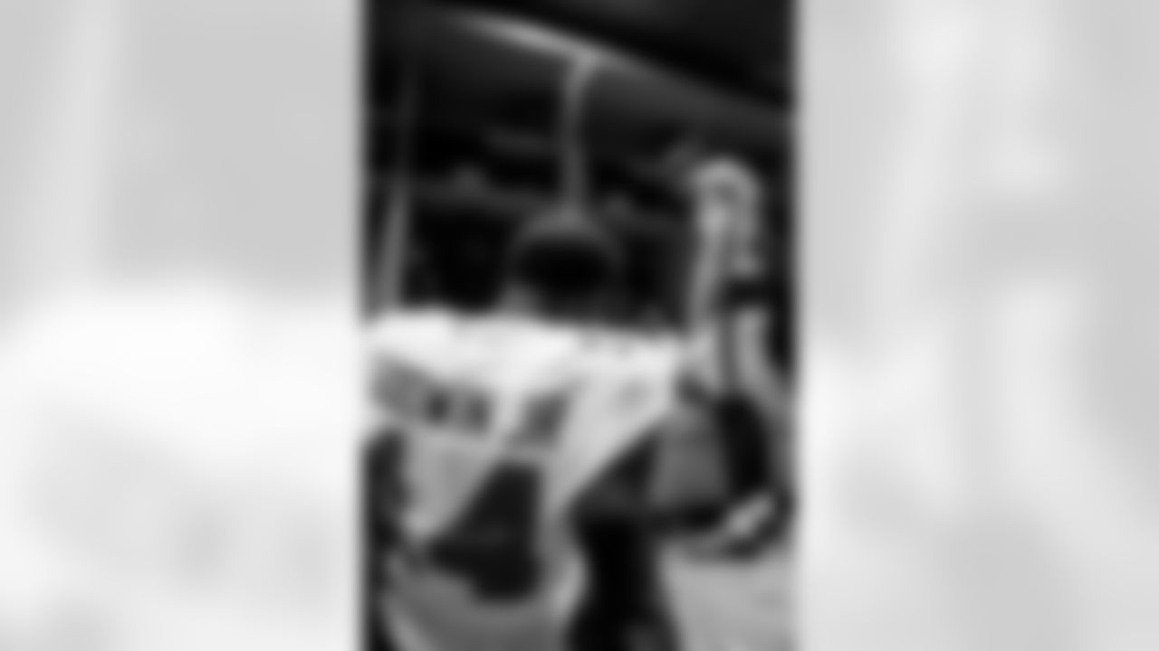 MIAMI GARDENS, FL - December 28, 2025 - Wide Receiver Chris Godwin Jr. #14 and Wide Receiver Mike Evans #13 of the Tampa Bay Buccaneers before the game between the Tampa Bay Buccaneers and Miami Dolphins. The Bucs lost the game, 20-17. Photo By Kyle Zedaker/Tampa Bay Buccaneers