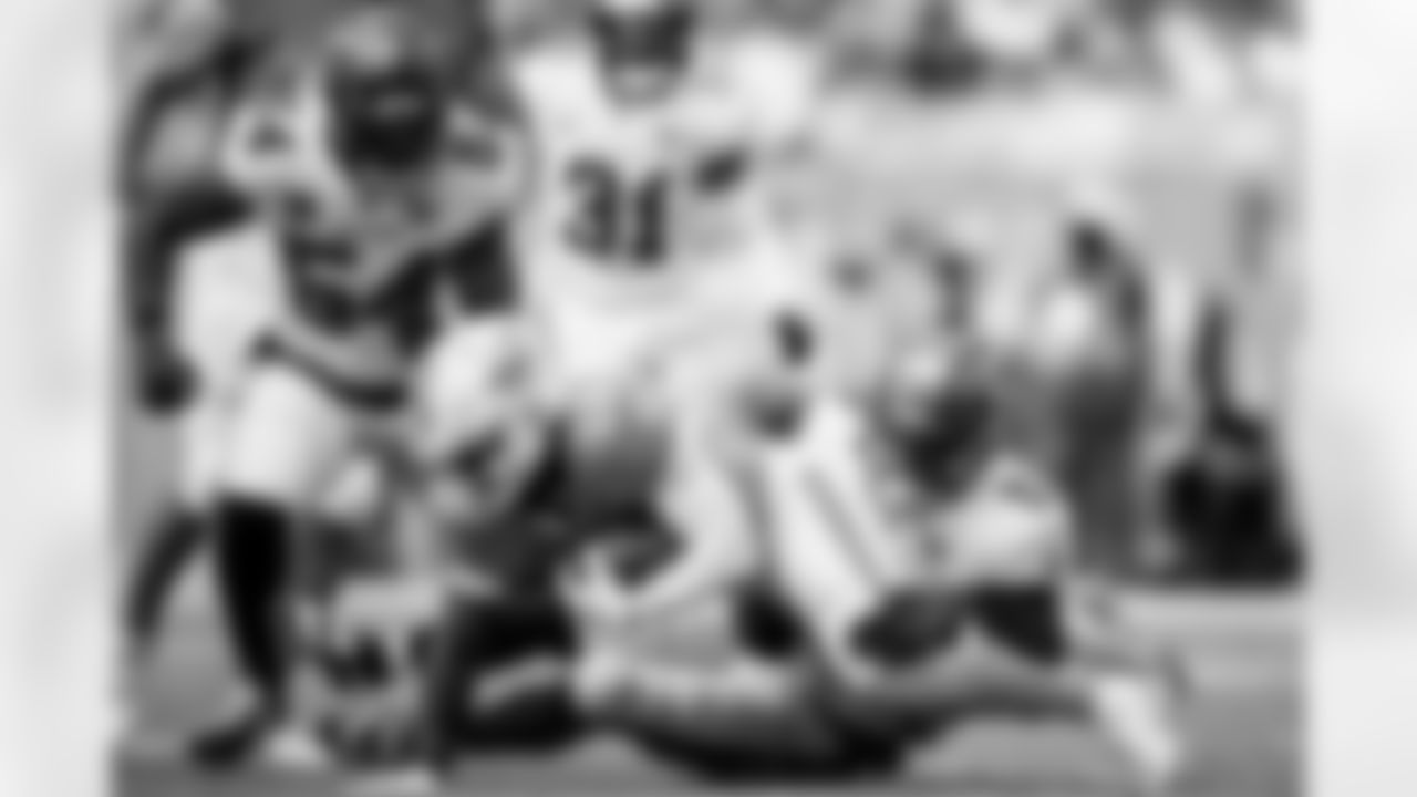 MIAMI GARDENS, FL - December 28, 2025 - Inside Linebacker Lavonte David #54 and Outside Linebacker Haason Reddick #5 of the Tampa Bay Buccaneers during the game between the Tampa Bay Buccaneers and Miami Dolphins. The Bucs lost the game, 20-17. Photo By Kyle Zedaker/Tampa Bay Buccaneers