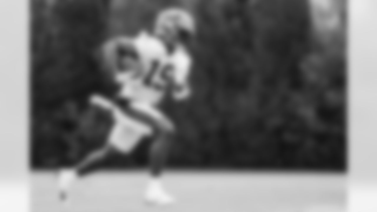 TAMPA, FL - June 05, 2025 - Wide Receiver Kameron Johnson #19 of the Tampa Bay Buccaneers during OTA's at AdventHealth Training Center. Photo By Tori Richman/Tampa Bay Buccaneers