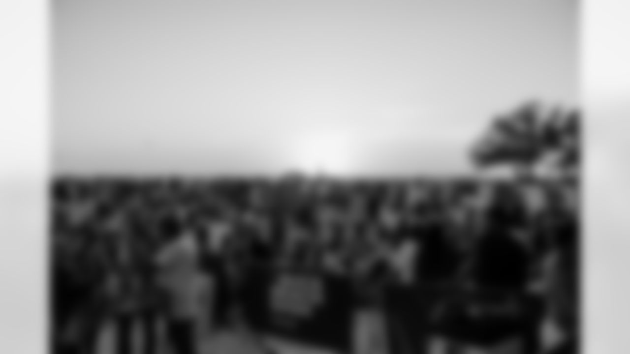 ST. PETE BEACH, FL - April 26, 2025 - A general view at sunset during Bucs Beach Bash. Photo By Dave Pullis/Tampa Bay Buccaneers