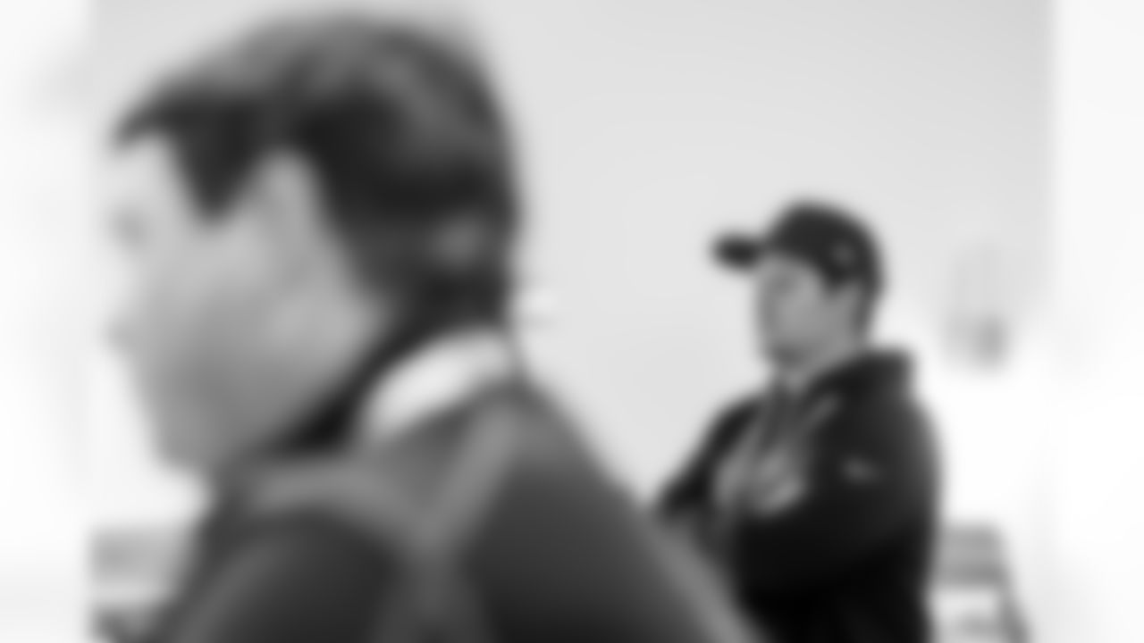 INDIANAPOLIS, IN - February 25, 2026 - College Scout Zach Smith during Formal Interviews at the 2026 NFL Combine at Lucas Oil Stadium. Photo By Tori Richman/Tampa Bay Buccaneers