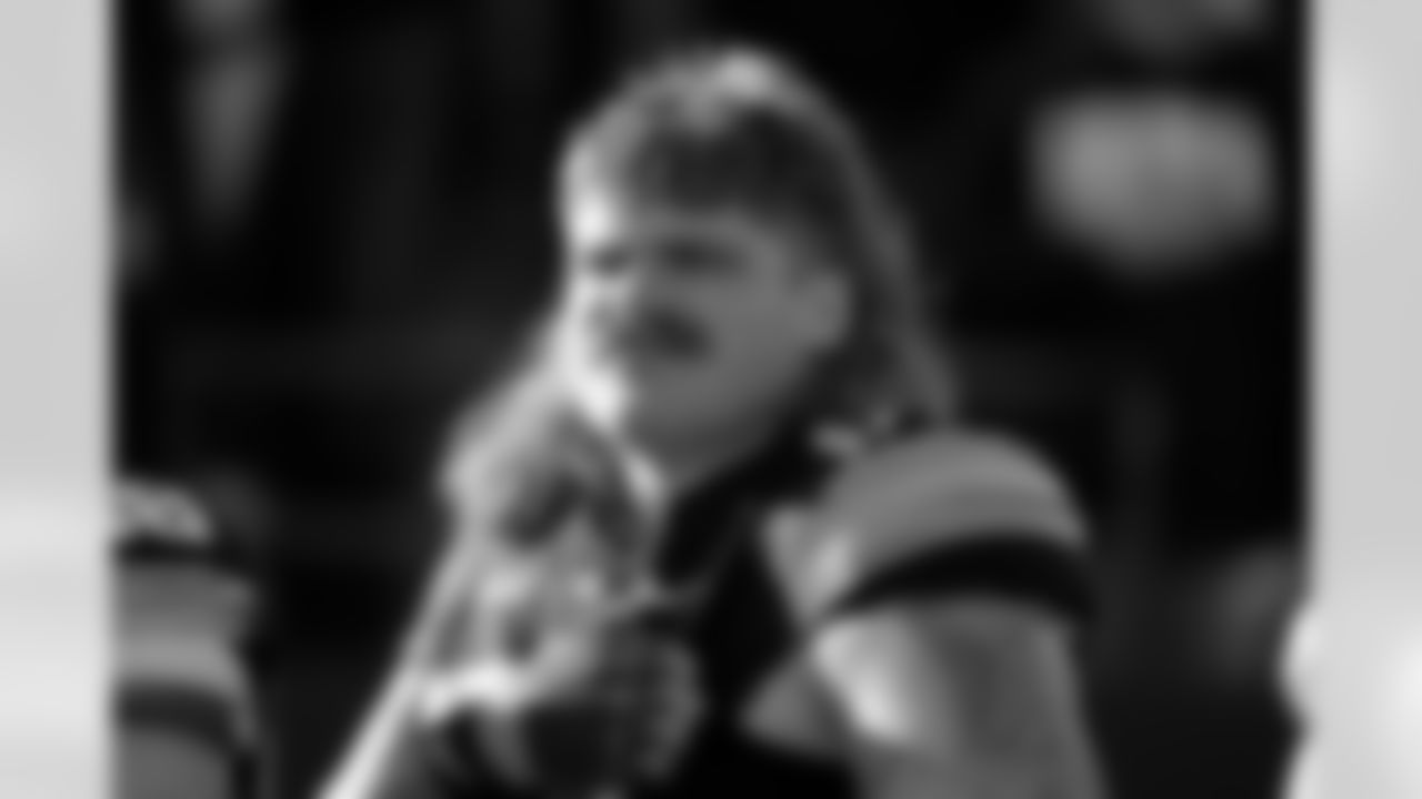 Iowa offensive lineman Gennings Dunker stands on the field before an NCAA college football game against Michigan State, Saturday, Nov. 22, 2025, in Iowa City, Iowa. (AP Photo/Charlie Neibergall)