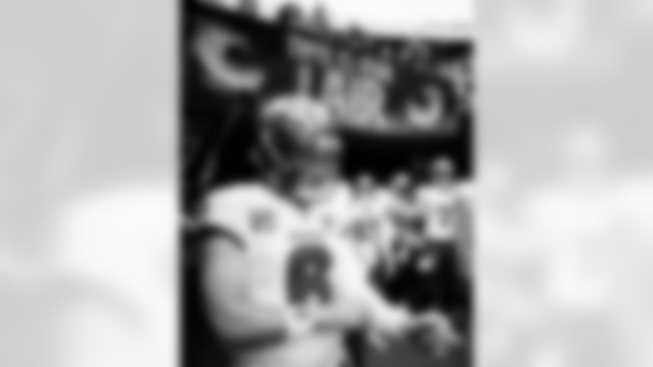 CHARLOTTE, NC - December 21, 2025 - Quarterback Baker Mayfield #6 of the Tampa Bay Buccaneers before the game between the Tampa Bay Buccaneers and Carolina Panthers. The Bucs lost the game, 23-20. Photo By Kyle Zedaker/Tampa Bay Buccaneers