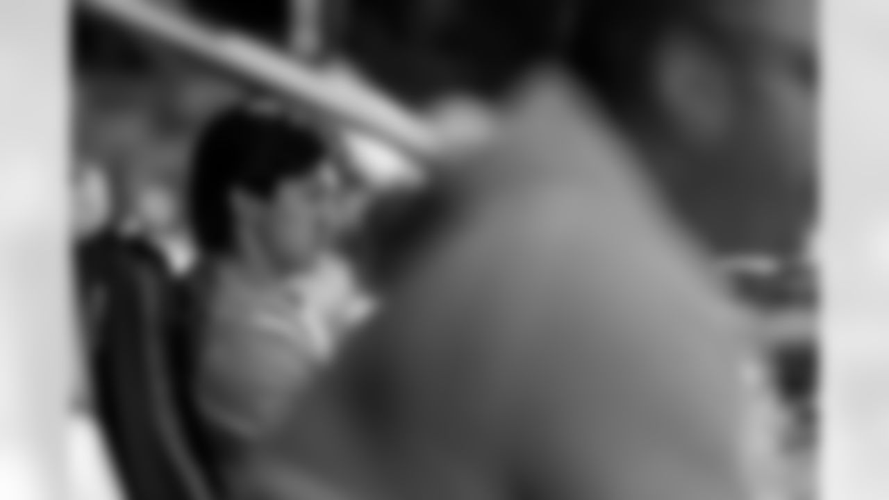 INDIANAPOLIS, IN - February 27, 2026 - Scouting Assistant Ty Shifflet during Workouts at the 2026 NFL Combine at Lucas Oil Stadium. Photo By Tori Richman/Tampa Bay Buccaneers