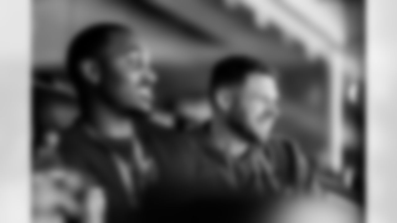 INDIANAPOLIS, IN - February 27, 2026 - College Scout Brian McLaughlin during Workouts at the 2026 NFL Combine at Lucas Oil Stadium. Photo By Tori Richman/Tampa Bay Buccaneers