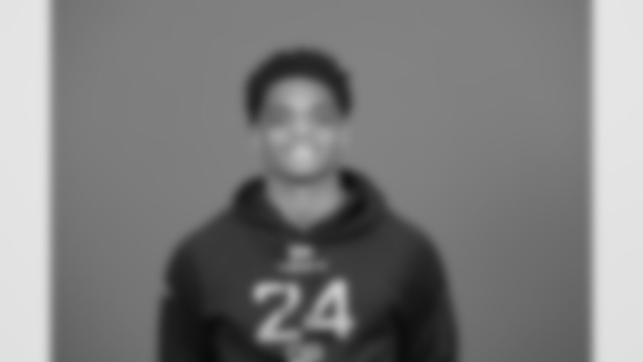 Kansas State defensive back Jacob Parrish (DB24) poses for a portrait at the NFL football Combine on Wednesday, Feb. 26, 2025 in Indianapolis. (AJ Mast/AP Content Services for the NFL)