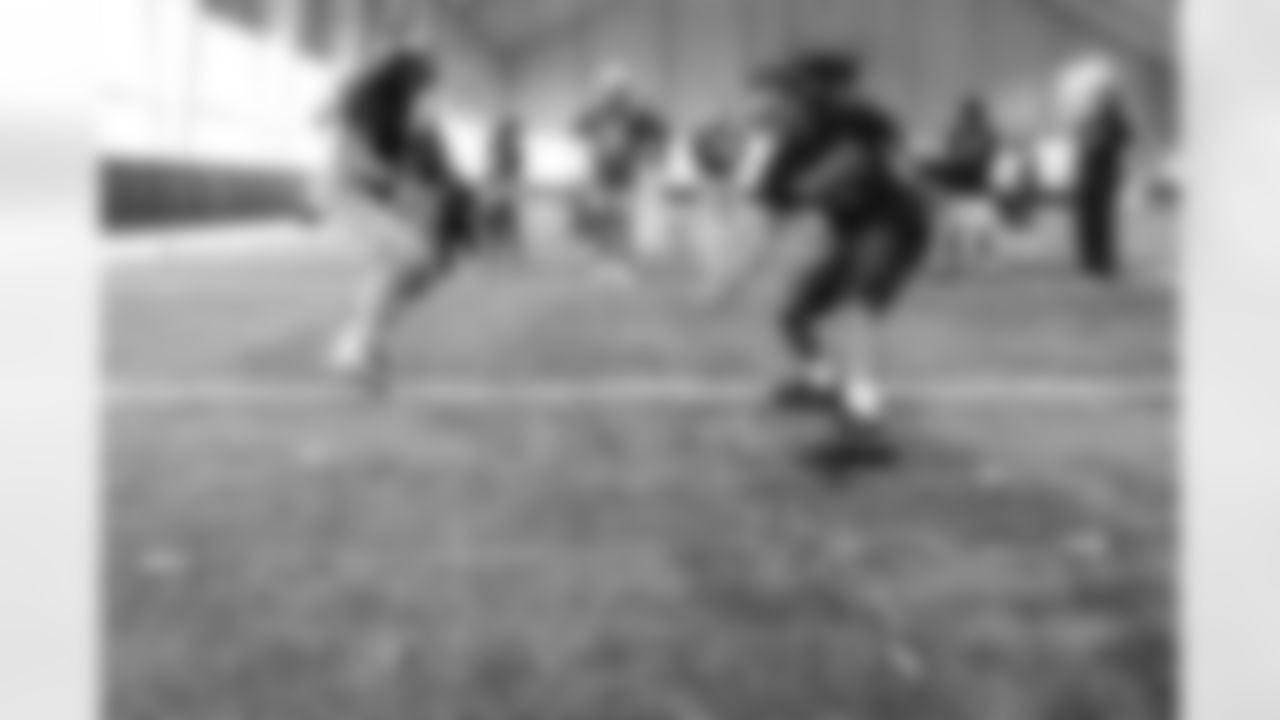 TAMPA, FL - October 15, 2025 - Session 2 of the Player-Student Mentorship Program with students from Leto High School and Tampa Bay Tech High School. Photo By Kyle Zedaker/Tampa Bay Buccaneers