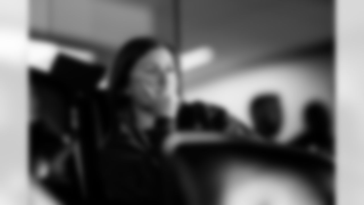 INDIANAPOLIS, IN - February 27, 2026 - Scouting Coordinator Peighton Roth during Workouts at the 2026 NFL Combine at Lucas Oil Stadium. Photo By Tori Richman/Tampa Bay Buccaneers