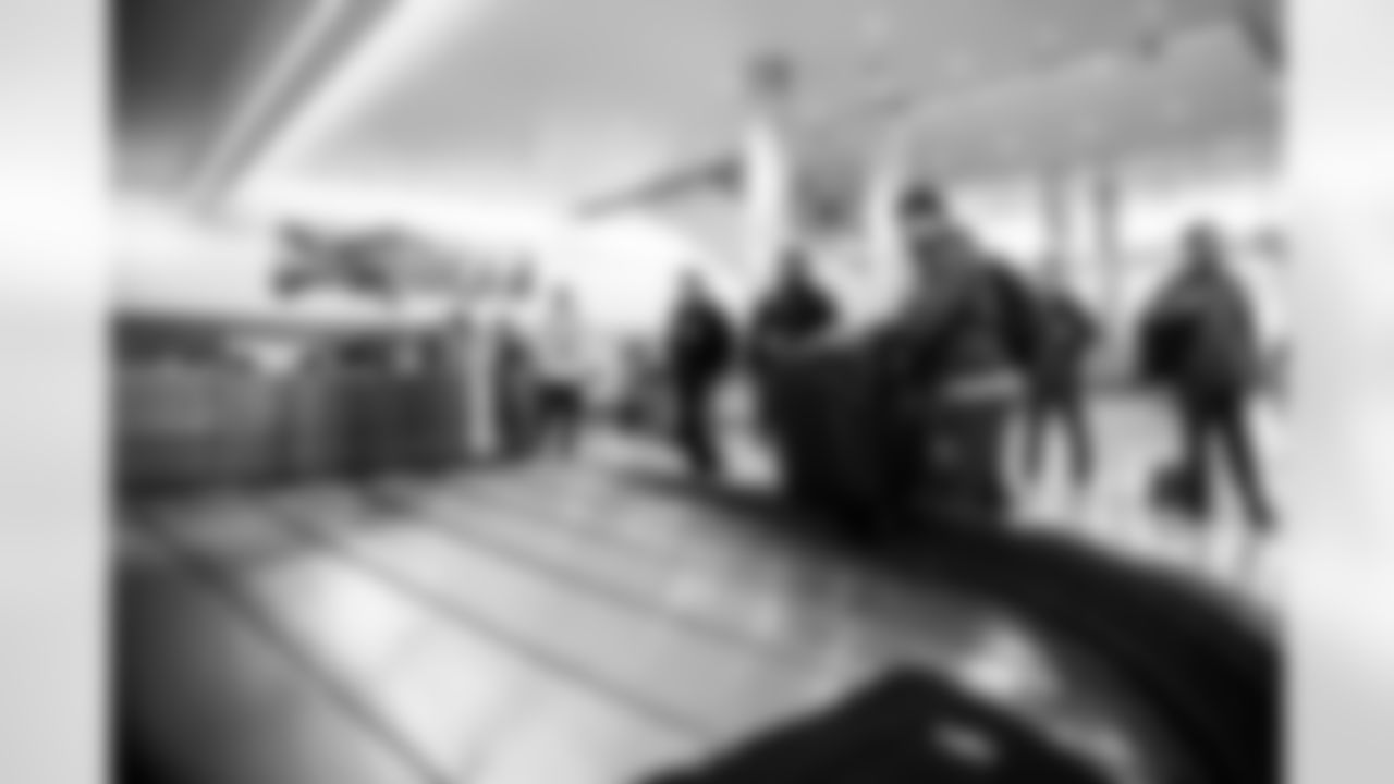 INDIANAPOLIS, IN - February 23, 2026 - Scouts arrive in Indianapolis for the 2026 NFL Combine at Lucas Oil Stadium. Photo By Tori Richman/Tampa Bay Buccaneers